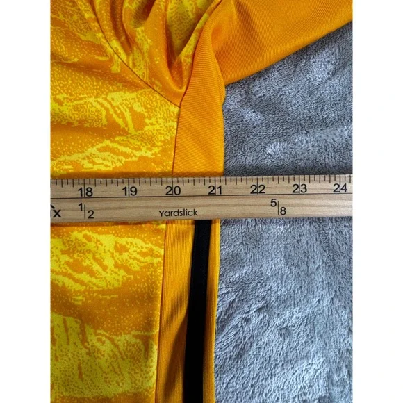 Adidas Soccer Jersey Mens Large Orange Yellow MSC United Climalite Long Sleeve L - Picture 6 of 7